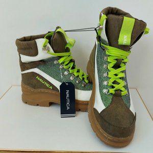 Nautica Bahati Olive Hiker Boots Lace Up Women's Size 8 New with Tags